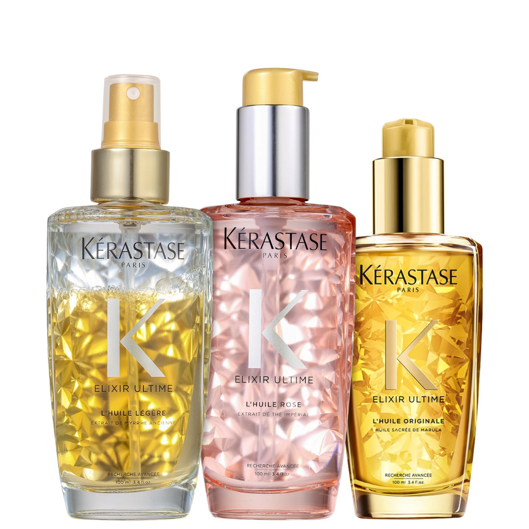 Zestaw Kérastase Elixir Ultime Huile – Odżywienie, Blask i Lekkość Włosów (3 Produkty)